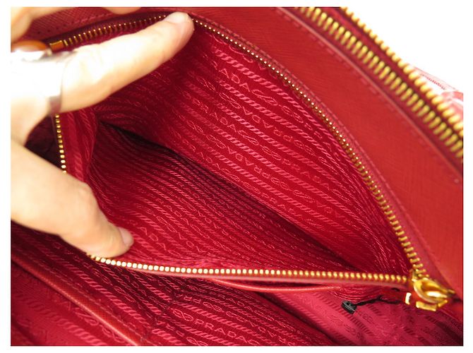 NUOVA BORSA A MANO PRADA GALLERIA GM BN2274 PELLE SAFFIANO ROSSA TRACOLLA Rosso - vista 13