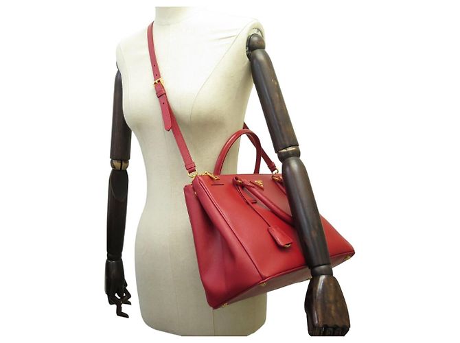 NUOVA BORSA A MANO PRADA GALLERIA GM BN2274 PELLE SAFFIANO ROSSA TRACOLLA Rosso - vista 8