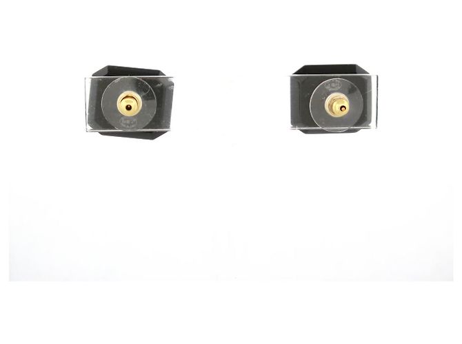 NUEVOS PENDIENTES CHANEL ABB356 DE BOTÓN LOGO CC STRASS + CAJA EARRINGS Negro - vista 3