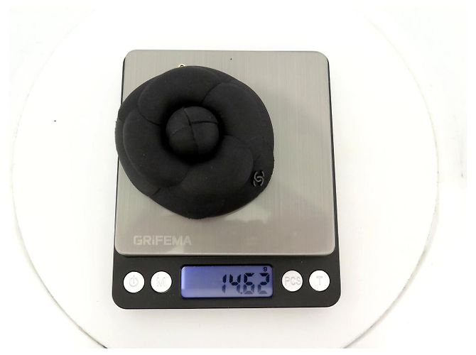 NUOVO FERMAGLIO CHANEL AA9627 FIORE DI CAMELLIA IN SETA NERA + SCATOLA - vista 9