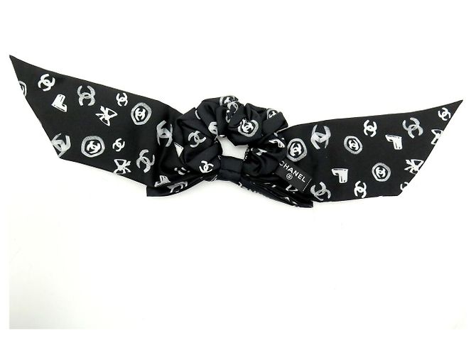 NUEVO ACCESORIO PARA EL CABELLO CHOUCHOU CHANEL LOGO CC AA9265 Negro - vista 3