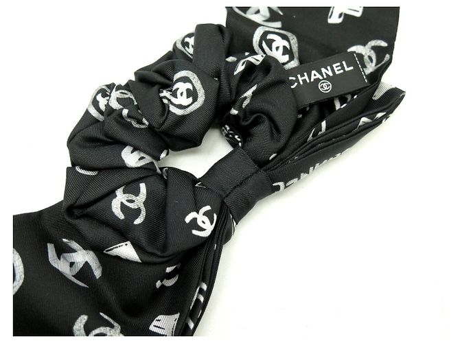NUEVO ACCESORIO PARA EL CABELLO CHOUCHOU CHANEL LOGO CC AA9265 Negro - vista 4
