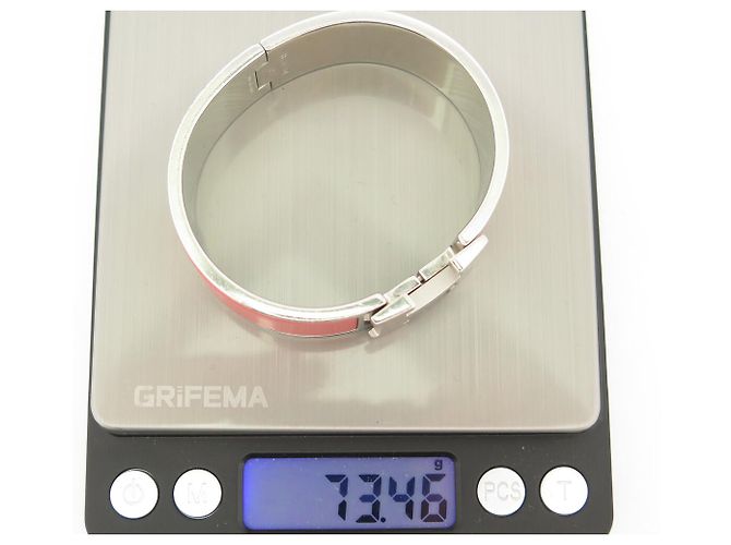 Hermès BRACCIALE HERMES CLIC CLAC H LARGE T17.5 GM IN SMALTO ROSSO CORALLO PALLADIO - vista 10