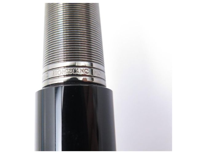 NEUER MONTBLANC KUGELSCHREIBER (M) 117149 SCHWARZES HARZ BOX BALLPOINT PEN NEW - Ansicht 4