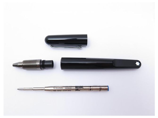 NEUER MONTBLANC KUGELSCHREIBER (M) 117149 SCHWARZES HARZ BOX BALLPOINT PEN NEW - Ansicht 6