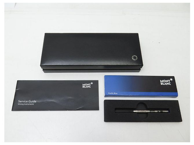 NEUER MONTBLANC KUGELSCHREIBER (M) 117149 SCHWARZES HARZ BOX BALLPOINT PEN NEW - Ansicht 8