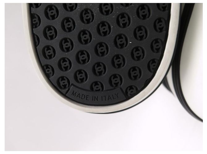 NEUE CHANEL SNEAKERS G45208 LOW TOP LOGO CC WEIß & SCHWARZ WILDLEDER 40 SNEAKERS - Ansicht 15