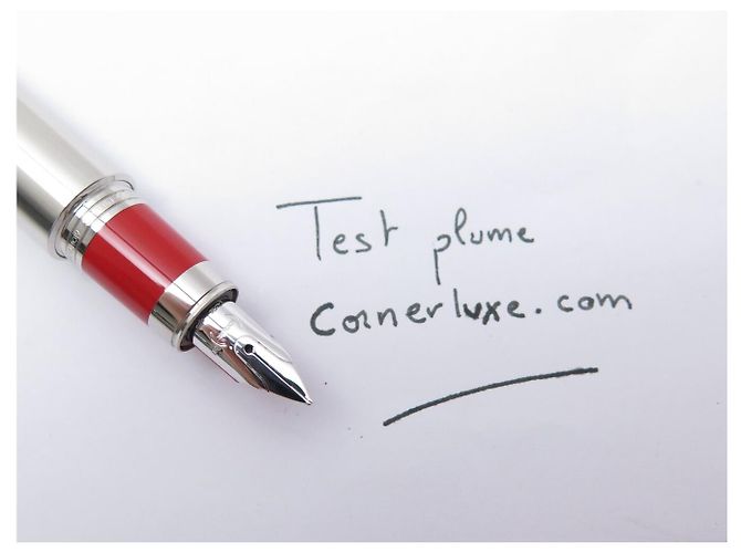 PENNA STILO MONTBLANC M RED SIGNATURE 11362 ACCIAIO SPAZZOLATO NUOVA Argento - vista 11