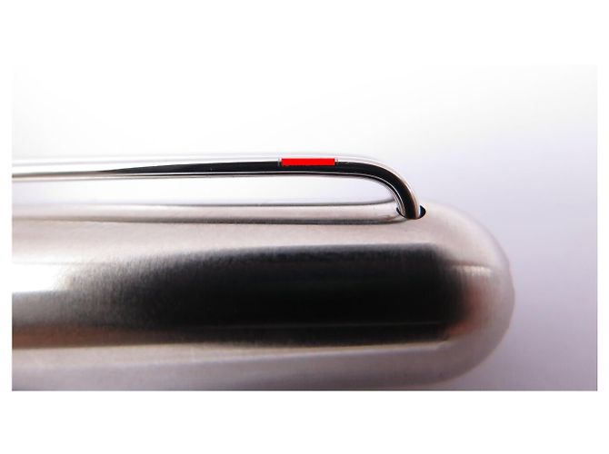 PENNA STILO MONTBLANC M RED SIGNATURE 11362 ACCIAIO SPAZZOLATO NUOVA Argento - vista 14