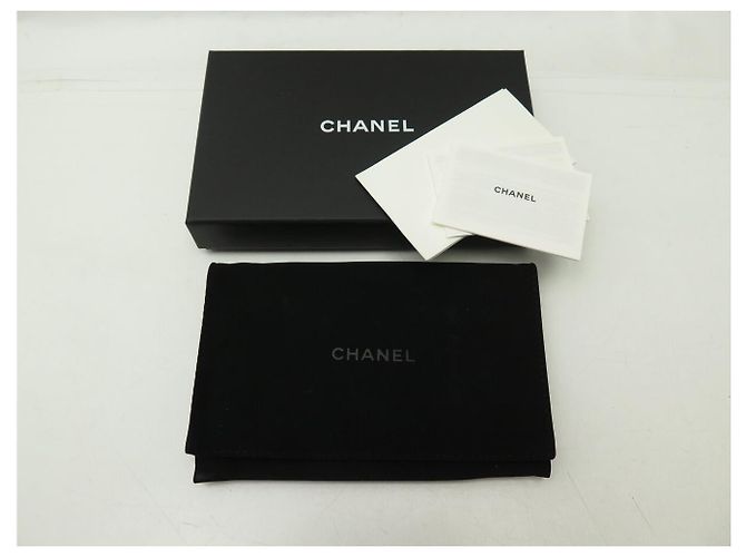 NEUE CHANEL A70630 GELDBÖRSE AUS SCHWAREM STEPPLEDER MIT NIETEN CC LOGO Schwarz - Ansicht 12