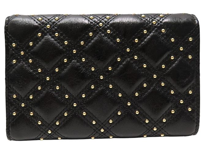NEUE CHANEL A70630 GELDBÖRSE AUS SCHWAREM STEPPLEDER MIT NIETEN CC LOGO Schwarz - Ansicht 2