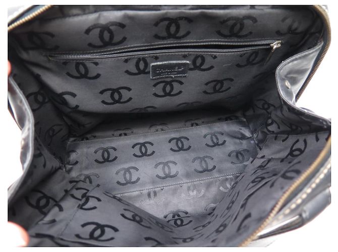 CHANEL WILD STICHING STEPPENLEDER SCHULTERTASCHE SCHWARZ - Ansicht 7