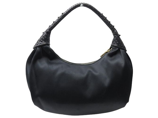 BORSA A MANO FENDI SPY HOBO 8BR545 PELLE RASO NERO BORSA A TRACCOLLA - vista 2