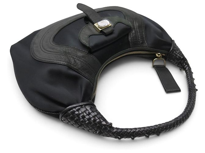 BORSA A MANO FENDI SPY HOBO 8BR545 PELLE RASO NERO BORSA A TRACCOLLA - vista 4