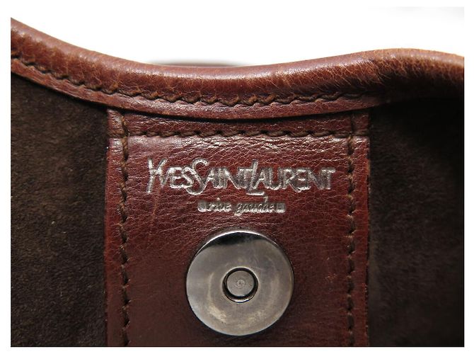 BORSA YVES SAINT LAURENT MOMBASA PELLE MARRONE CORNO TOM FORD - vista 7