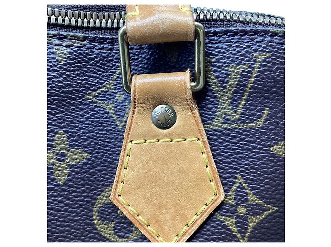 Louis Vuitton Monogram Canvas Alma PM Handtasche aus braunem Leder Rot - Ansicht 10