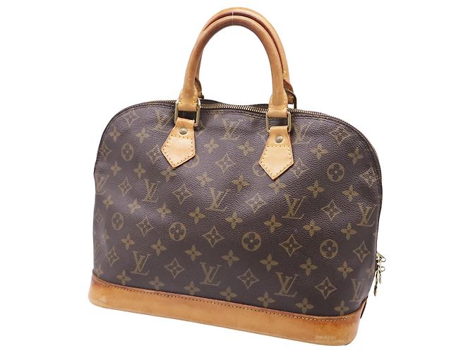 Louis Vuitton Monogram Canvas Alma PM Handtasche aus braunem Leder Rot - Ansicht 2