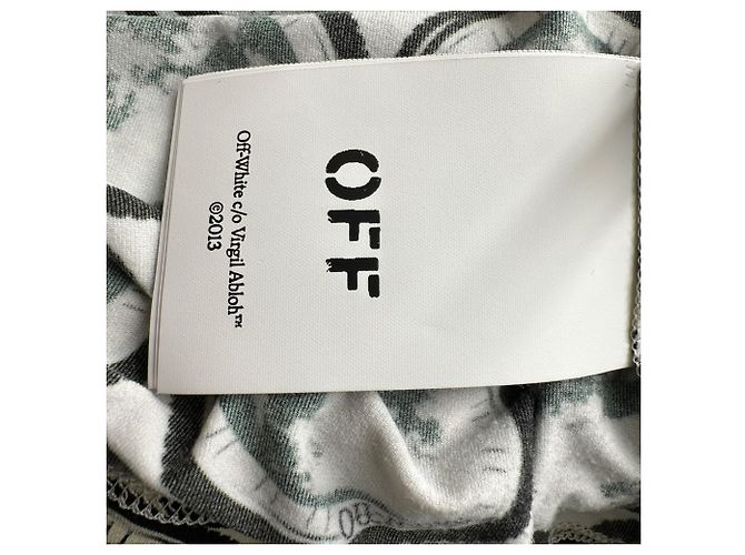 Off White Top cropped Off-White con stampa lunare in poliammide multicolore - vista 5