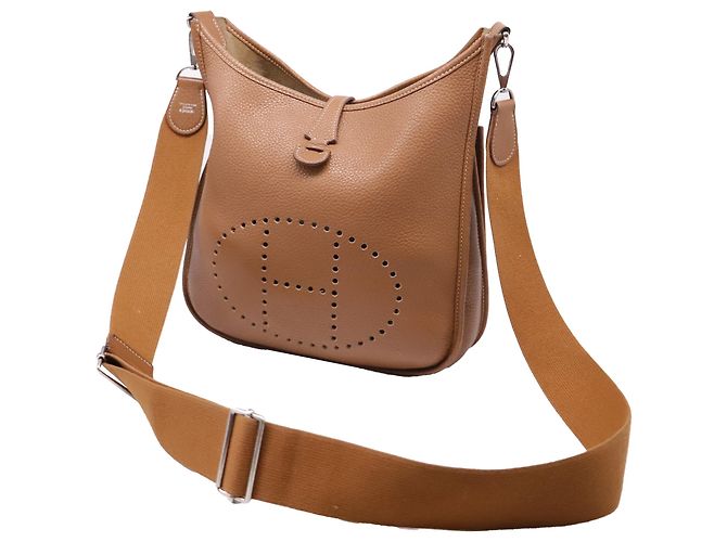 Evelyne Hermès Evelyn III 29 in pelle marrone Stampa python - vista 2