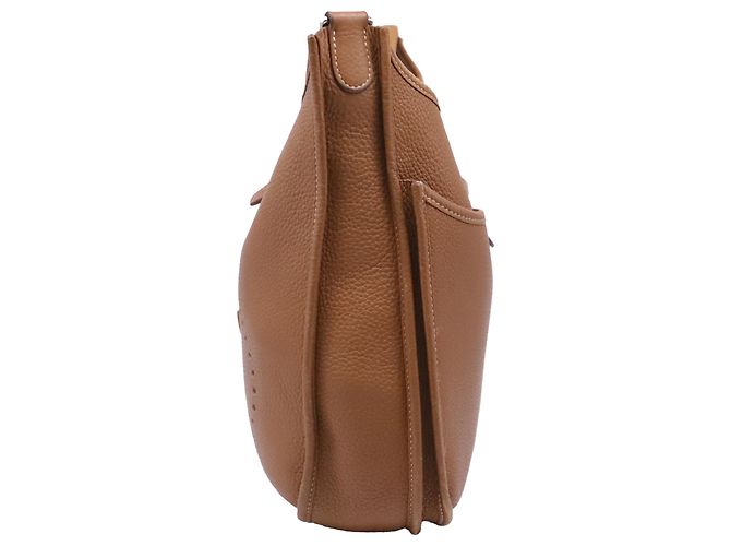 Evelyne Hermès Evelyn III 29 in pelle marrone Stampa python - vista 3