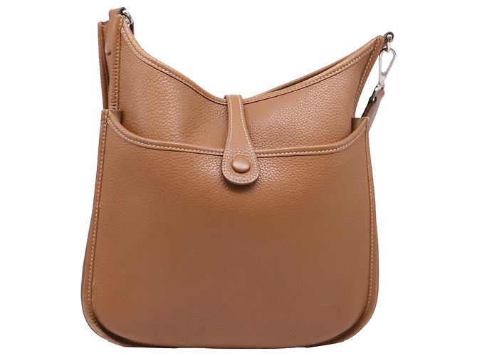 Evelyne Hermès Evelyn III 29 in pelle marrone Stampa python - vista 4