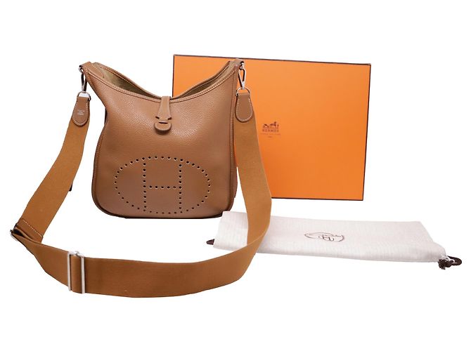 Evelyne Hermès Evelyn III 29 in pelle marrone Stampa python - vista 5