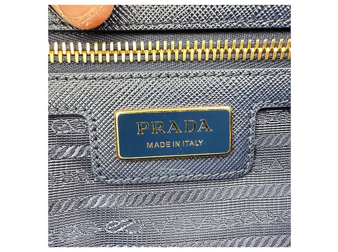 Borsa Tote Prada Large Re-Edition 1978 in Poliammide Blu Navy Blu chiaro - vista 13