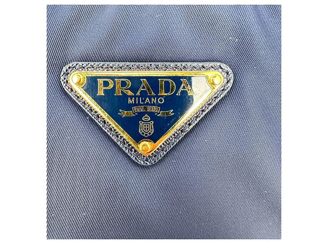 Borsa Tote Prada Large Re-Edition 1978 in Poliammide Blu Navy Blu chiaro - vista 8