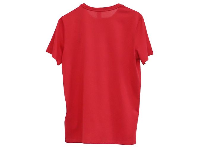 T-shirt in cotone rosso con patch doppio logo Moncler - vista 3