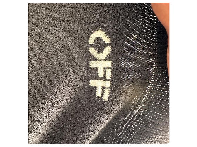Off White Off-White figurbetoniertes Maxi-Kleid mit Logo-Print aus schwarzer Viskose - Ansicht 4