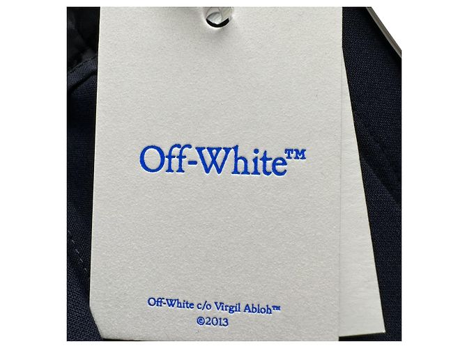 Off White Off-White plissierter Minirock mit Gürtel aus dunkelblauer Wolle Marineblau - Ansicht 5