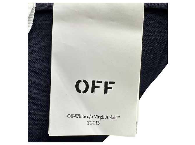 Off White Off-White plissierter Minirock mit Gürtel aus dunkelblauer Wolle Marineblau - Ansicht 8