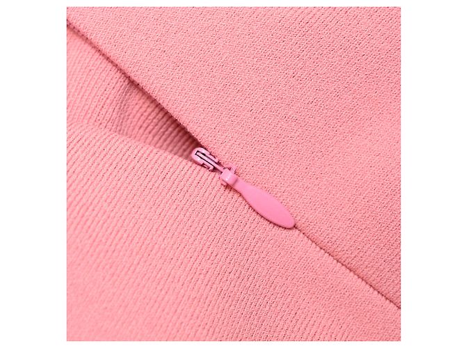Valentino Garavani Mini vestido Valentino com acabamento em renda em viscose rosa - vista 10
