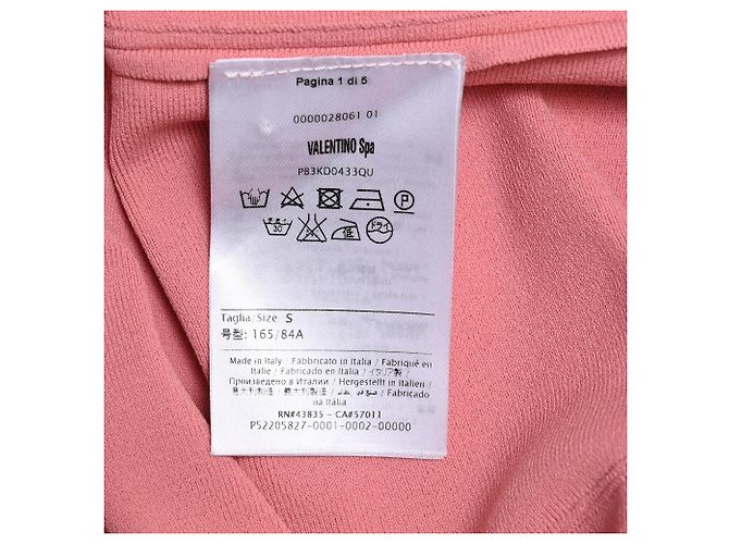 Valentino Garavani Mini vestido Valentino com acabamento em renda em viscose rosa - vista 6