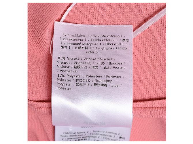 Valentino Garavani Mini vestido Valentino com acabamento em renda em viscose rosa - vista 7