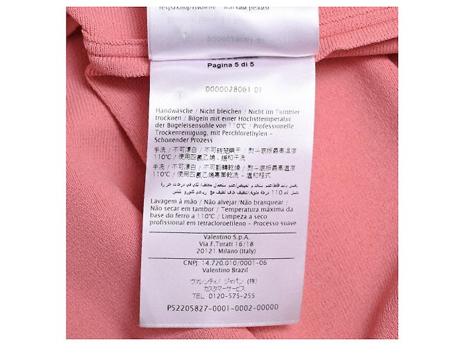 Valentino Garavani Mini vestido Valentino com acabamento em renda em viscose rosa - vista 9