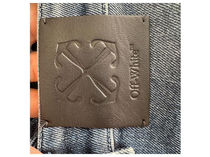Off White Off-White Upside Down Jeanskleid aus blauer Baumwolle Hellblau - Ansicht 11