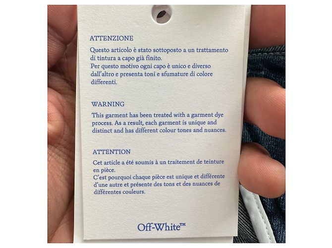 Off White Off-White Upside Down Jeanskleid aus blauer Baumwolle Hellblau - Ansicht 13