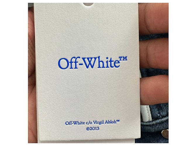 Off White Off-White Upside Down Jeanskleid aus blauer Baumwolle Hellblau - Ansicht 14