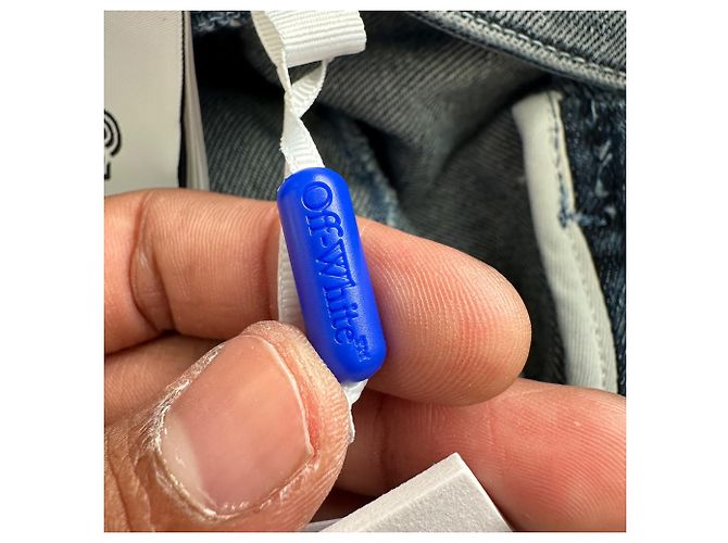 Off White Off-White Upside Down Jeanskleid aus blauer Baumwolle Hellblau - Ansicht 15