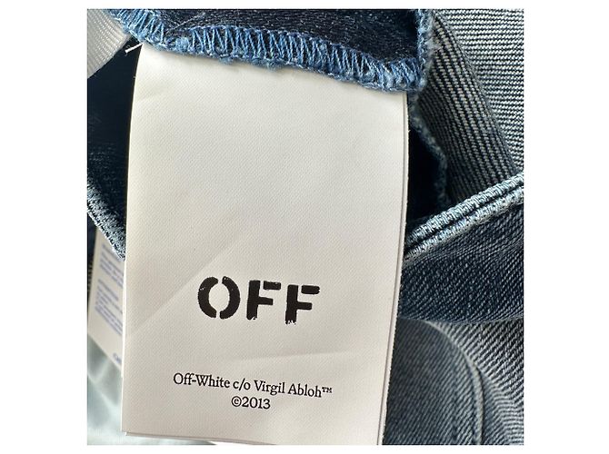 Off White Off-White Upside Down Jeanskleid aus blauer Baumwolle Hellblau - Ansicht 16
