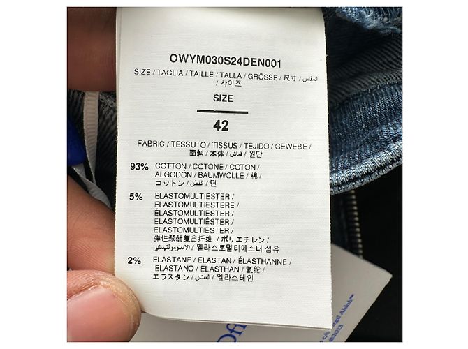 Off White Off-White Upside Down Jeanskleid aus blauer Baumwolle Hellblau - Ansicht 17