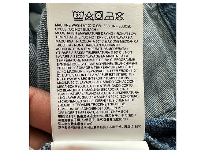 Off White Off-White Upside Down Jeanskleid aus blauer Baumwolle Hellblau - Ansicht 18