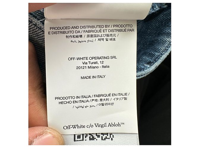 Off White Off-White Upside Down Jeanskleid aus blauer Baumwolle Hellblau - Ansicht 20