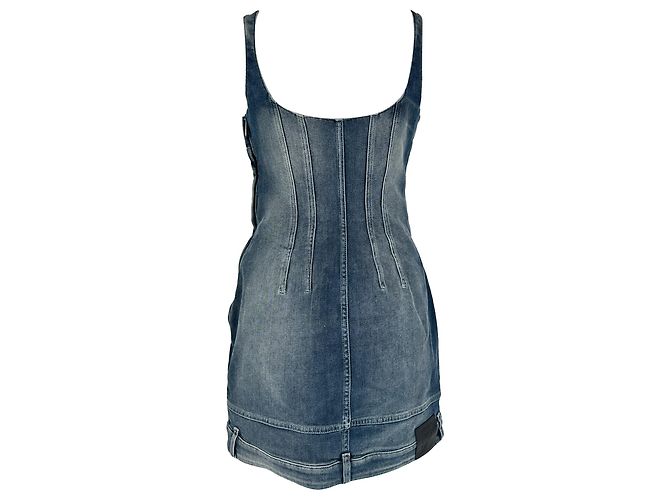 Off White Off-White Upside Down Jeanskleid aus blauer Baumwolle Hellblau - Ansicht 3