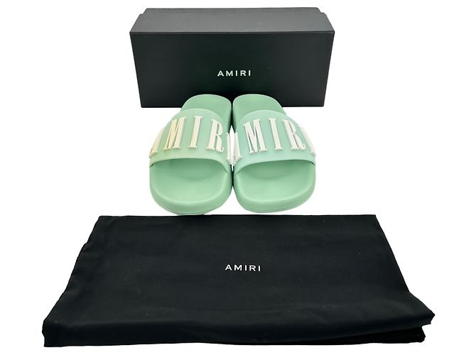 Amiri Pool-Sandalen aus grünem Gummi - Ansicht 15