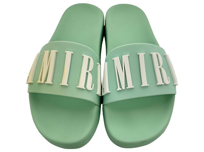 Amiri Pool-Sandalen aus grünem Gummi - Ansicht 3