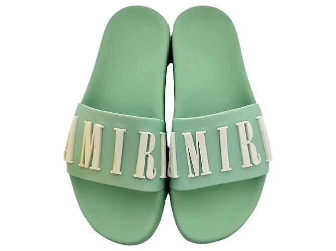Amiri Pool-Sandalen aus grünem Gummi - Ansicht 4