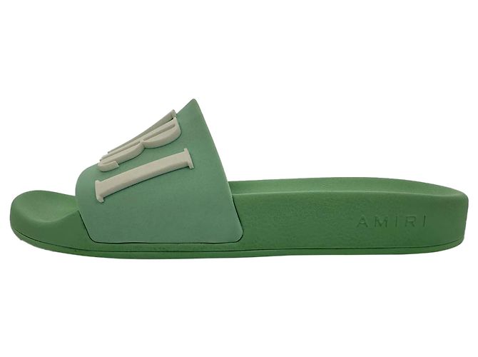 Amiri Pool-Sandalen aus grünem Gummi - Ansicht 7