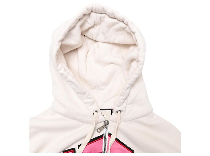 Gucci Game Logo Kapuzenpullover mit Reißverschluss aus filziertem Jersey in mehrfarbiger Baumwolle Mehrfarben - Ansicht 4